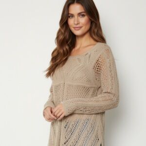 English Rose Boho Crochet Sweater Medium